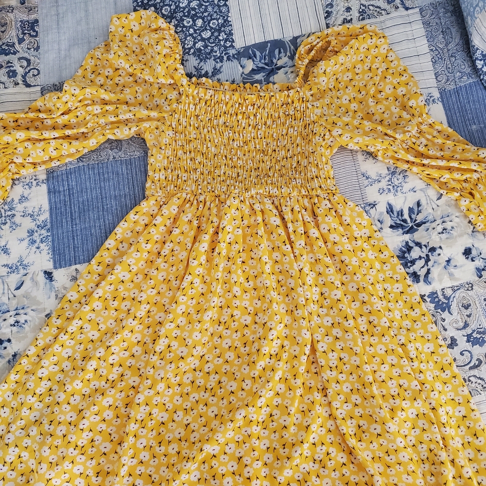 Melrose and Market Yellow Floral Dress